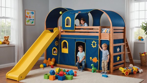 Découvrez nos lits toboggans fun et sécurisés pour enfants